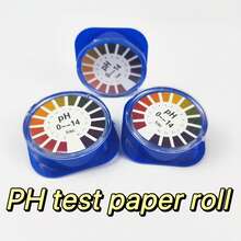 5m Roll PH Test Strip 0-14 / 1-14 Universal Paper Wide Range Full PH Indicator In Round Plastic Box - Multicolor - View 1