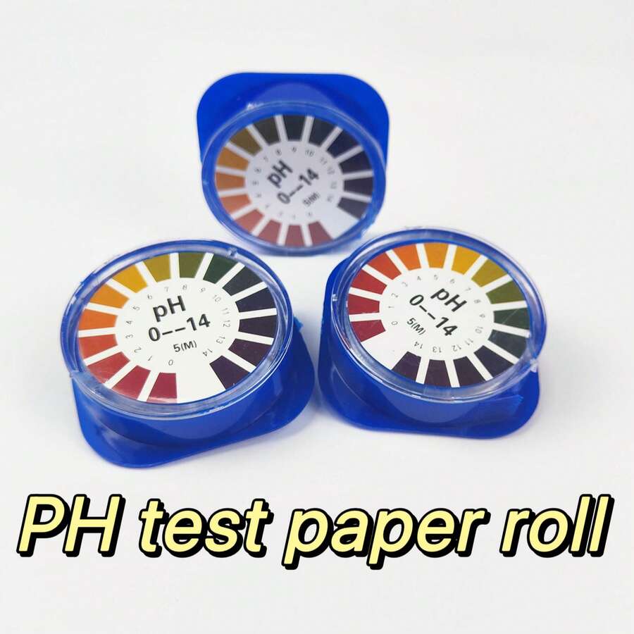 5m Roll PH Test Strip 0-14 / 1-14 Universal Paper Wide Range Full PH Indicator In Round Plastic Box - Multicolor - View 1