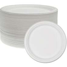 3/12/50pcs Thick Round Disposable Plates - Microwave , Grease-Proof, 10 Inch (26cm), Reusable And Easy To Clean. Suitable For BBQ, Party, Catering - Fit For Cold And Hot Food - White - View 11