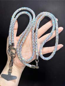 1 pièce Cordon de téléphone bandoulière long, sangle de poignet et de cou multifonction avec strass, bracelet mode pour femmes, convient pour les voyages en plein air, la randonnée, les achats, unisexe, porte-téléphone à corde courte, bracelet de smartphone, cordon de protection de smartphone, porte-clés, accessoire de téléphone, pendentif de téléphone, breloque de téléphone, rentrée scolaire, Coupe du monde - Multicolore - Voir 13