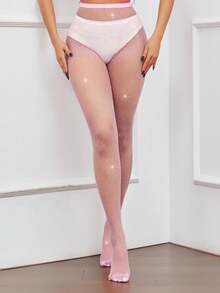 New Summer Women Sexy Ladies Rhinestone Glitter Tights Pantyhose Hard Yarn Elastic Shiny High Quality Thin Fishnet Stockings - Multicolor - View 3