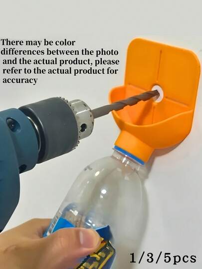 1/3/5 piezas Colector de polvo de plástico duradero, no es necesario comprar un colector de polvo por separado, se puede convertir rápidamente una botella regular en un colector de polvo para taladro