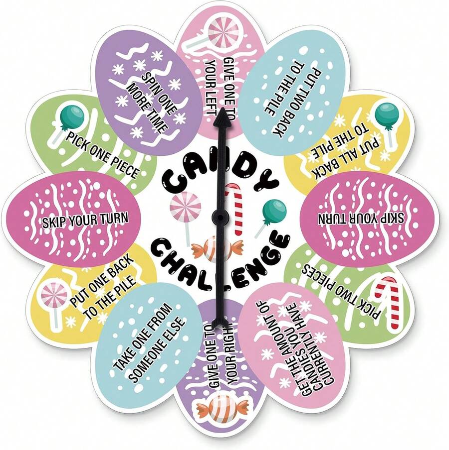 Marspark Easter Games Carnival Games 10.6'' Lucky Egg Spinner Candy Challenge Easter Party Favors For School Classroom Family Spring Festival Birthday Party Egg Hunt Activities - Trứng - Xem 1