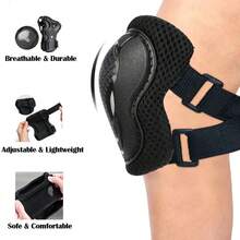 Kids Skateboard Protective Gear - màu đen - Xem 3