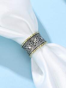 1 pieza Anillo de mujer simple y elegante de estilo brillante y exquisito, accesorio casual llamativo perfecto como regalo para ocasiones festivas - anillo - Ver 7