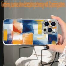 Funda para Teléfono: Arte Abstracto, Funda Rígida de Lujo con Recubrimiento Plateado, Funda para iPhone 17/16/15/14/13/12/11 Pro Max/Plus/Air/Pro/Mini y XR/7/8, Anti-Huellas, Diseño Elegante, Opción de Regalo para Ella/Él/Mujeres/Hombres - Plateado - Ver 8