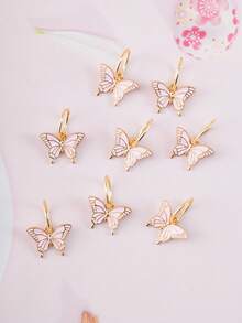 8pcs Girls Butterfly Hair Ties, Fashion Scrunchies Suitable For Daily Wear - Multicolor - View 11