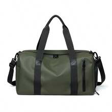 1 pieza Bolsa deportiva de gran capacidad y unicolor, con compartimento para separar lo húmedo y lo seco, adecuada para deportes en interiores, campamento al aire libre, bolsa de viaje con correa para el hombro y bandolera, bolsa de viaje de alta calidad para trayectos cortos, bolsa unisex de hombro y bandolera, bolsa deportiva y de fitness con separación de húmedo y seco, bolsa de natación - Multicolor - Ver 13
