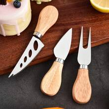 6pcs Rosewood Handle Stainless Steel Cheese Knife Set, Cheese Slicer Cutlery - View 3