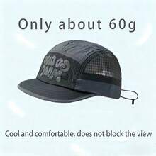 1顶男女通用韩版夏季速干字母印花棒球帽，短帽檐运动帽 - 灰色 - 查看 12