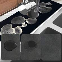 1pc, Sink Faucet Suction Pad, Drainage Pad, Kitchen, Bathroom Sink, Countertop, Drainage Pad, Diatomite Washbasin, And Cuttable Quick-Drying Pad. - Multicolor - View 12