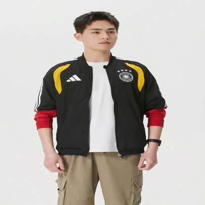 Adidas Áo khoác nam DFB PRE JKT, áo khoác thể thao ngoài trời thoải mái, thường ngày KB4476
