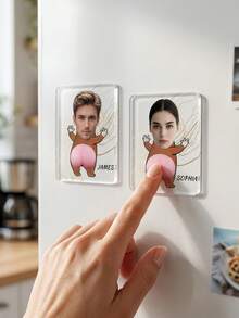 1 chiếc nam châm tủ lạnh hình mông 3D ngộ nghĩnh in ảnh theo yêu cầu, nhãn dán tủ lạnh độc đáo cá nhân hóa, quà tặng hài hước cho các cặp đôi và bạn bè. - Nhiều màu - Xem 5
