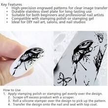 High Quality Nail Art Stamping Plate, Gothic Letter Print Template, 26 English Alphabet Nail Stamping Plate, Transparent Silicone Stamp Nail Art Tool - Champagne - View 7