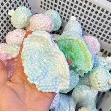 1PC Pearl-Shaped, Nonsensical, Ice-Skin-Shaped, Stress-Relieving, Ultra-Thin Glutinous Rice Handmade Balls, Milk Skin Balls, Holiday Party Gifts. - hồng - Xem 3