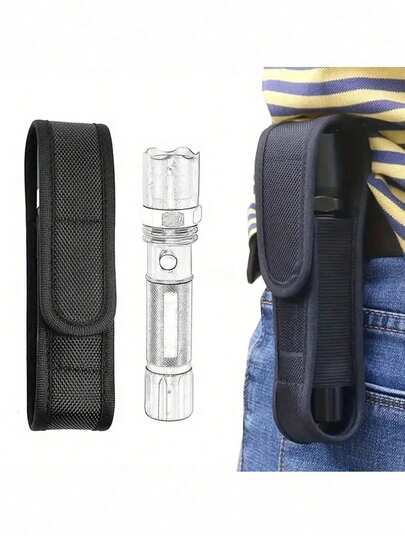 1 Pc Tactical Flashlight Pouch Molle LED Torch Holster Bag Outdoor Work Hunting Camping Hiking Multitools Folding Holder