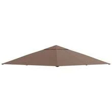 Replacement Roof For Gazebo 2.93x2.93m, Gazebo Cover/Sunshade Made Of Polyester In Coffee, Ideal For Garden & Terrace - Coffee Brown - View 1
