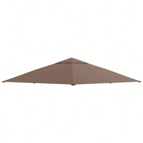 Replacement Roof For Gazebo 2.93x2.93m, Gazebo Cover/Sunshade Made Of Polyester In Coffee, Ideal For Garden & Terrace - Coffee Brown - View 1