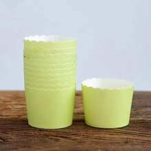 50 Uds. Revestimientos para cupcakes de Color sólido, tazas para pasteles, tazas de dulces, vasos de postre de papel para deíris y recuerdo de cumpleaños LOK7 - Rojo - Ver 6