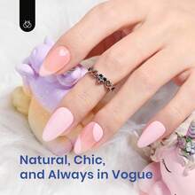 Beetles Gel Nail Kit Short Almond Gift Spree Easy DIY Extension Set Gift For Women - Almond Short 500pcs (Clear Kit) - 查看 7