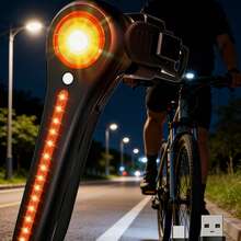 Bike Tail Light - With Brake/Light Sensor, USB-C Rechargeable, IP64 Waterproof, 6 Light Modes Taillight Night Riding, Bright Rear Bike Light Road Mountain, Cycling - 1 - View 9