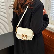 Versatile One-Shoulder Crossbody Bag Small Square Bag - trắng - Xem 5