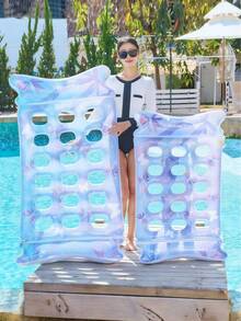 1 pieza Flotador inflable de sirena, tumbona para fiestas acuáticas, diversión en la piscina y la playa - A - Ver 1
