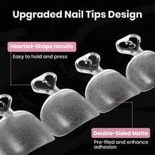Beetles 16 Sizes 192 Pcs Square Toe Nail Tips - Full Cover Fake Acrylic Toenails, Pre-Etched Double Matte Press On, Soft Gel Toe Nail Extensions For Women - Square for Big Toes 15 Sizes 180 Pcs - 查看 6