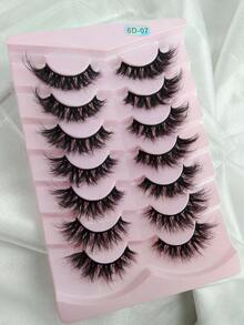 Hinarin 7 Pairs Messy Natural Cat Eye Lashes Cat Eye Look Wispy Lashes Eye End Elongated Full Strip Soft Natural Realistic Crossed False Eyelashes Strip Lashes For Fashion Girls As Gifts Fake Eyelashes False Lashes Individual Cluster Lashes - Black - View 7