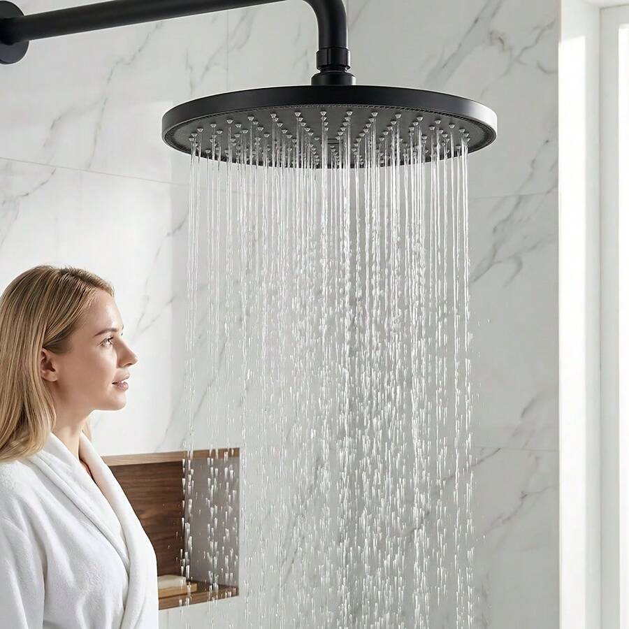 23厘米/9.1英寸高压固定式花洒，适用于高水压地区，通用1/2英寸接口 - one size - 查看 1