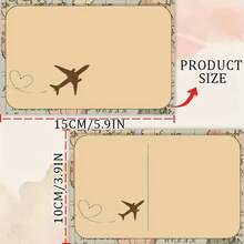 Conjunto de 20/40 Cartões Postais de Viagem - Cartões Postais Vintage com Tema de Viagem, Avião, Cores Pastel - Para Viajantes, Aniversários, Agradecimentos, Melhoras - Cartões de Lembrança para Diários, Presentes - Compatíveis com Álbuns de Cartões Postais e Scrapbooking, Ilustração de Avião - A - Ver 4