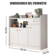 Gabinete De Almacenamiento Para Cocina - Buffet Aparador Con Cajón - Multicolor - Ver 2