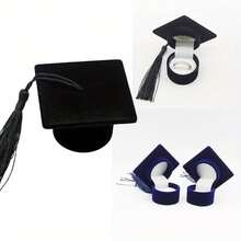 1pc Graduation Cap Shaped Jewelry Box, University Graduation Gift, Badge Pendant, Jewelry, Earrings, Necklace Storage Box, Student Birthday Gift Box - Multicolor - View 7