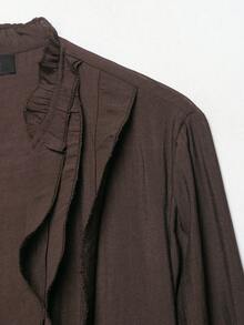 DEEKA Women's Fashionable Layered Decorative Blouse, European And American Style, Versatile For Spring/Summer - Brown - View 6
