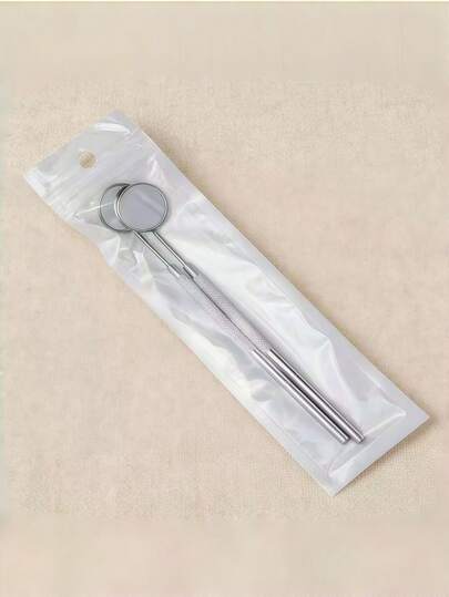 圆形口腔镜，专业牙科工具，可重复使用，手持式，不锈钢睫毛镜，纤薄设计，适合狭窄空间，高品质玻璃，清晰成像，无畸变，适用于睫毛嫁接，也适用于牙科检查，是婚礼、母亲节、海滩旅行和各种庆祝活动的理想礼物。它是送给女性、母亲、教师、朋友、伴娘、学生以及返校季/暑假的完美礼物。简约而不失美观，时尚优雅。