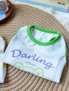 Cute Bear Print Dog Vest, Breathable Pet Tank Top, Small/Medium Dog Summer Sleeveless Clothes, Soft Teddy Pomeranian Chihuahua Puppy T-Shirt, Fashionable Pet Daily Walking Outfit - Multicolor - View 6