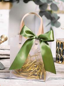 1/5/10个装豪华礼品袋,加厚哑光纸质礼品袋,带提手、丝带、仿珍珠装饰和拉菲草。适用于派对、生日、婚礼装饰、便携式礼品盒、伴娘婚礼和生日礼品盒、口红盒、便携式礼品盒、高端透明婚礼礼品包装和高端便携式生日礼品。 - 抹茶綠+珍珠 - 查看 9