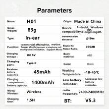 Bluetooth Earbuds Wireless 200Hrs Playback, IPX7 Waterproof, Noise Canceling LED Power Display Earphones With 1400mAh Charging Case, In-Ear Headphones With Mic For Phone Smart TV Computer Android IOS - View 13