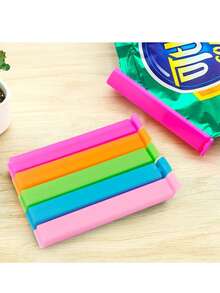5/10pcs Colorful Sealing Clips, Portable Moisture-Proof Food & Snack Sealing Bags Clips, Plastic Kitchen Tool Accessories - Multiple Styles - View 9