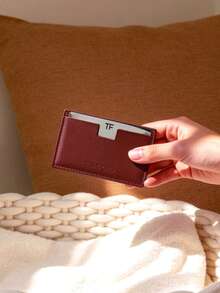 Tom Ford 酒红色卡包镜。便携式双面镜。2026春夏新款时尚单品。旅行必备。精致时尚的皮革化妆镜。便携式补妆镜。适合日常使用，送给女朋友的绝佳礼物。 - 酒紅色 - 查看 7