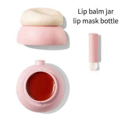 Mini contenedor transparente reutilizable para máscara de labios, tarro portátil para bálsamo de labios, muestra de maquillaje de viaje