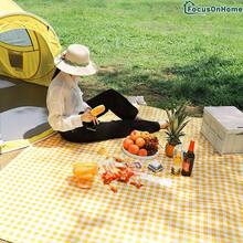 Outdoor faltbare tragbare Picknick-Matte, Rasen-Matte, Camping-Decke, hergestellt aus Aluminiumfolie-Material, leuchtende Farben, geeignet für Camping, Strand, Frühjahrsausflüge, Outdoor-Veranstaltungen - Vlies-Picknick-Tuch für alle 4 Jahreszeiten - A - Übersicht 3