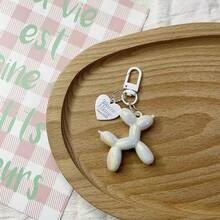 1 pieza Accesorio decorativo con forma de perro de globo láser DIY para teléfono, llavero y colgante, color caramelo con corazón - Multicolor - Ver 21