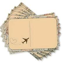 Conjunto de 20/40 Cartões Postais de Viagem - Cartões Postais Vintage com Tema de Viagem, Avião, Cores Pastel - Para Viajantes, Aniversários, Agradecimentos, Melhoras - Cartões de Lembrança para Diários, Presentes - Compatíveis com Álbuns de Cartões Postais e Scrapbooking, Ilustração de Avião - A - Ver 6