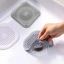 1pcs Hair Filter, Sink Filter, Bathtub Shower Floor Drain Plug, Silicone Kitchen Plug, Bathroom Tools - 1 chiếc - Màu xám - Xem 1