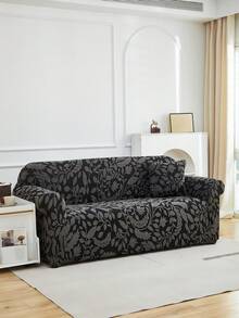 1件新款欧式植物叶子高弹力沙发套，防刮、防尘、保护性沙发套，适合所有季节和场合 - 淺灰色 - 查看 8
