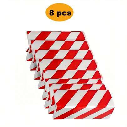 2/4/6/8片装EVA泡沫汽车车库墙壁缓冲垫，适用于停车场门的曲面和直线表面，防止碰撞并提供缓冲。