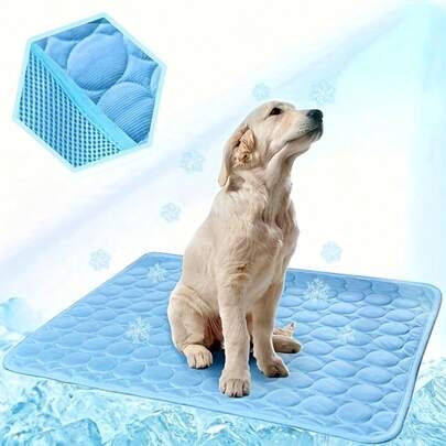 Pet Dog Cat Cooling Mat, Ice Silk Breathable Pad