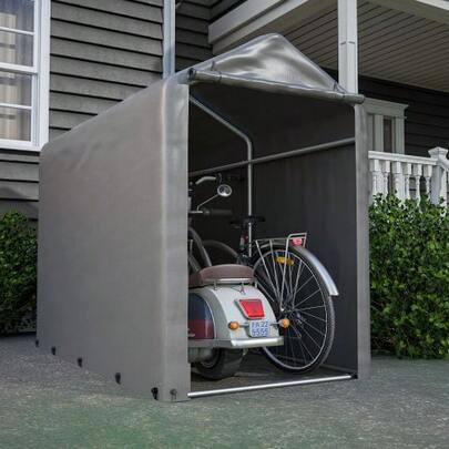 Garden Shed/Bike Garage, 187 X 100 X 160 Cm, Garden Shed/Garage Tent/Storage Tent, Dark Grey