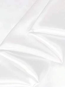 1块丝滑纯色缎面面料，光滑柔软，适用于婚礼DIY、窗帘、桌布、衬里、旗袍、服装面料等。 - 白色 - 查看 3